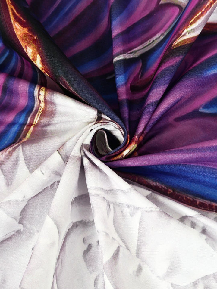 Myntra Elegant Homes Multicoloured Floral 400 TC King Bedsheet with 2 Pillow Covers
