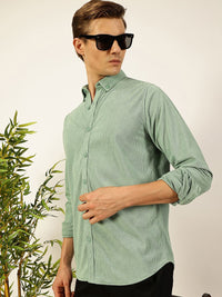 Thomas Scott Men Premium Corduroy Slim Fit Button-Down Collar Casual Shirt