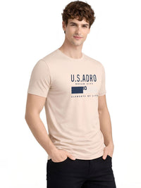 ADRO Men Brand Logo Printed T-shirt