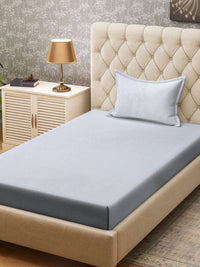 Myntra Elegant Homes Grey 300 TC Set Cadar Katil Single 2.25m x 1.50m