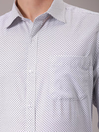 The Indian Garage Co. X Luxe Men Cutaway Collar Micro Ditsy Printed Slim Fit Formal Shirt