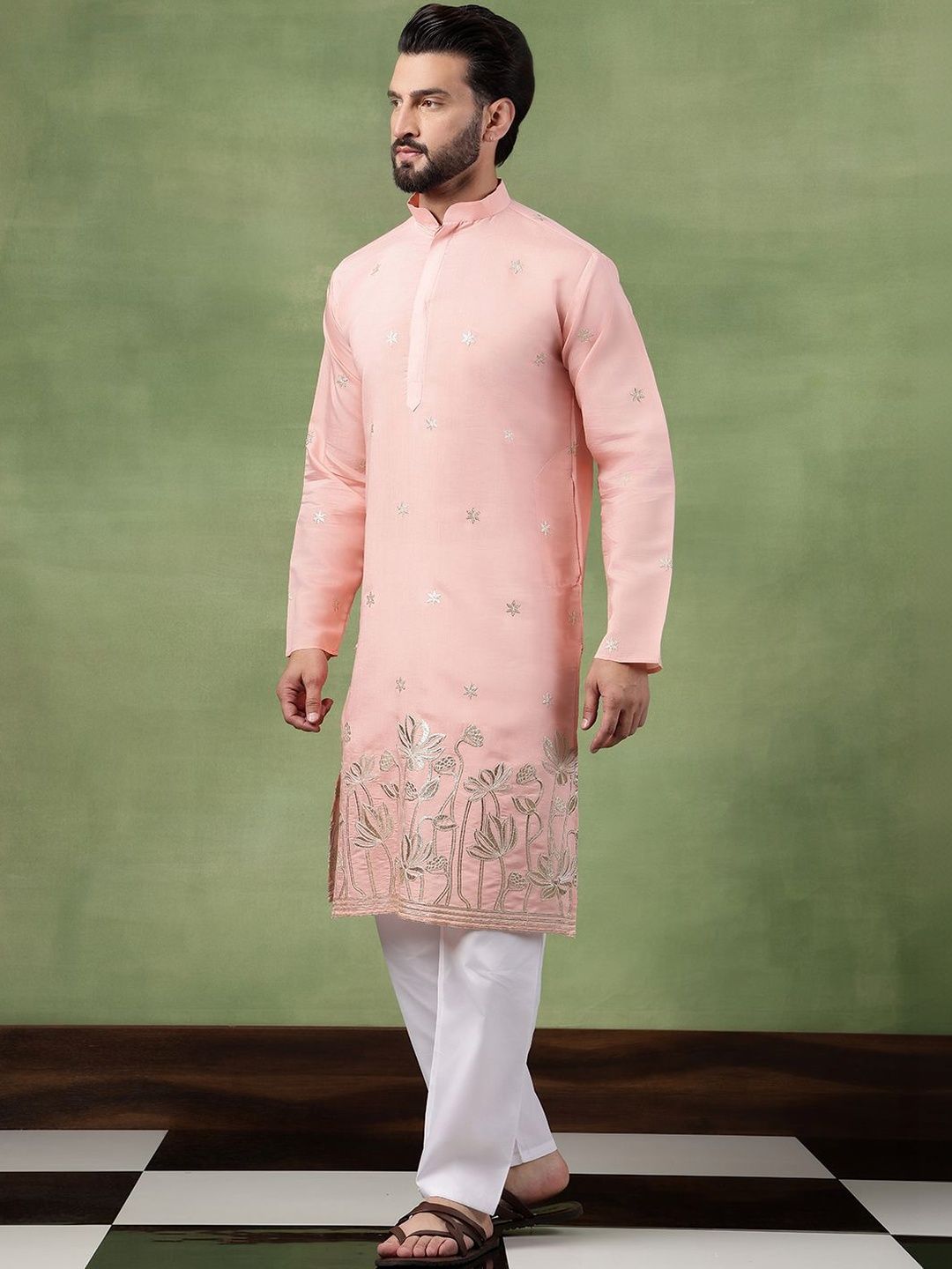 SOJANYA Kurta Sulam Bunga Lelaki