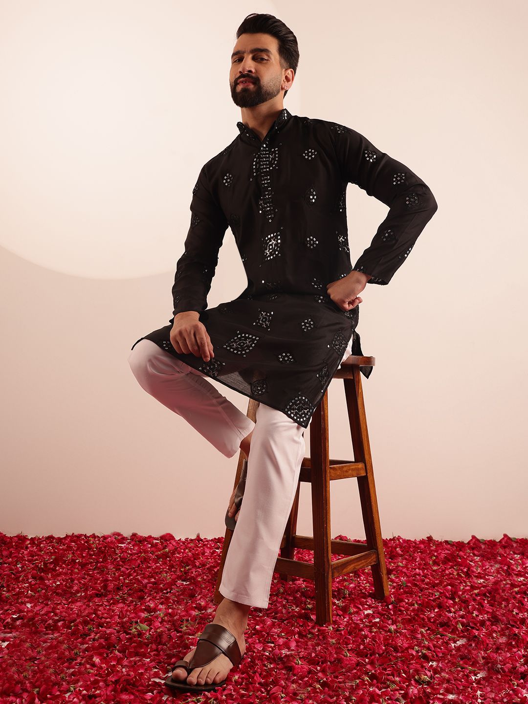 SOJANYA Kurta Labuci Sulam Lelaki