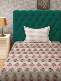 KLOTTHE Cadar Bujang Kapas Bunga Beige