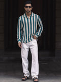 Powerlook Men Striped Polo Collar Relaxed Fit T-shirt