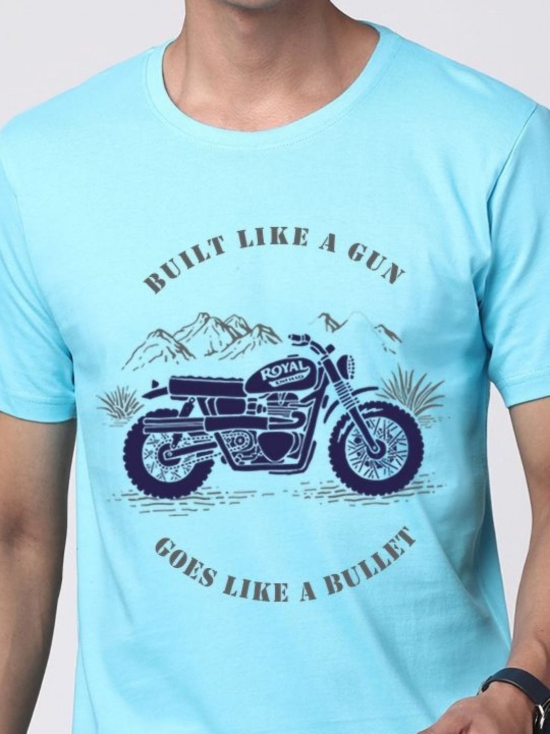 ADRO Men Graphic Printed Round Neck Cotton T-shirt