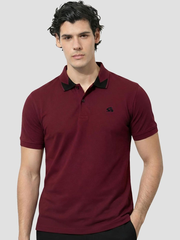 ADRO Men Brand Logo Polo Collar T-shirt