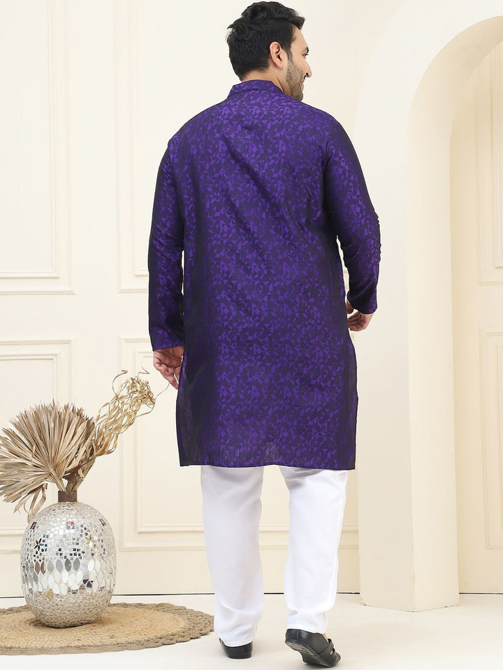 Kurta Lurus Kolar Mandarin Rekaan Tenun SOJANYA PLUS dengan Piyama