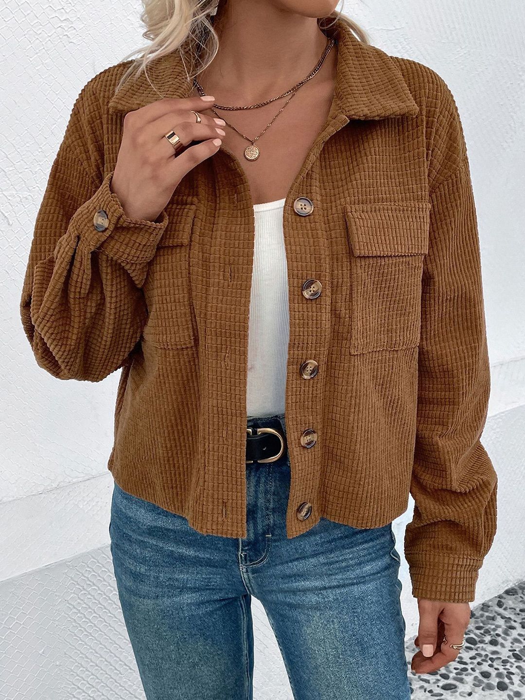 DressBerry Spread Collar Tailored Jacket