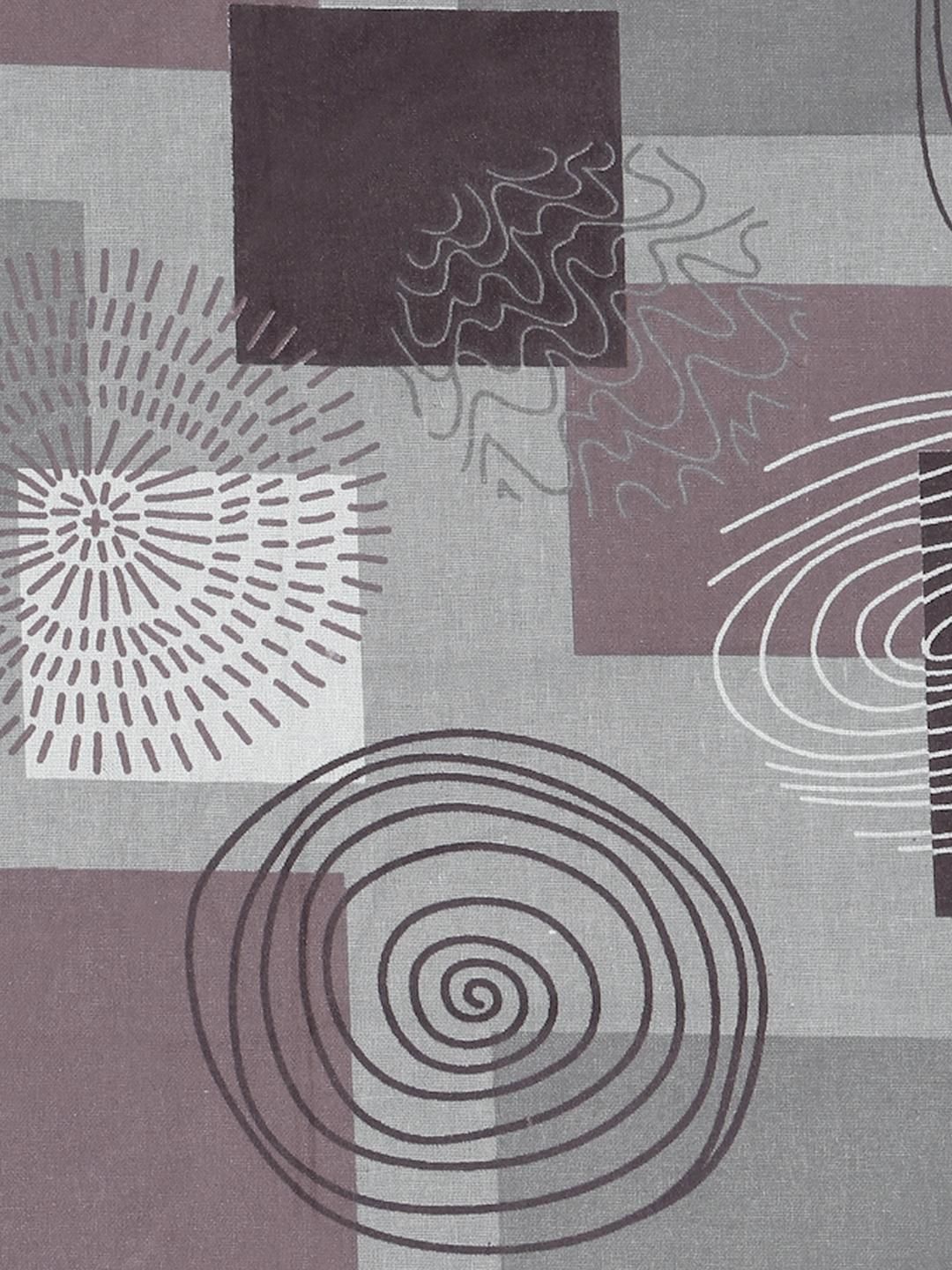 KLOTTHE Purple Geometric Cotton 400 TC King Cadar Halus dengan 2 Sarung Bantal-98 x 89 inci