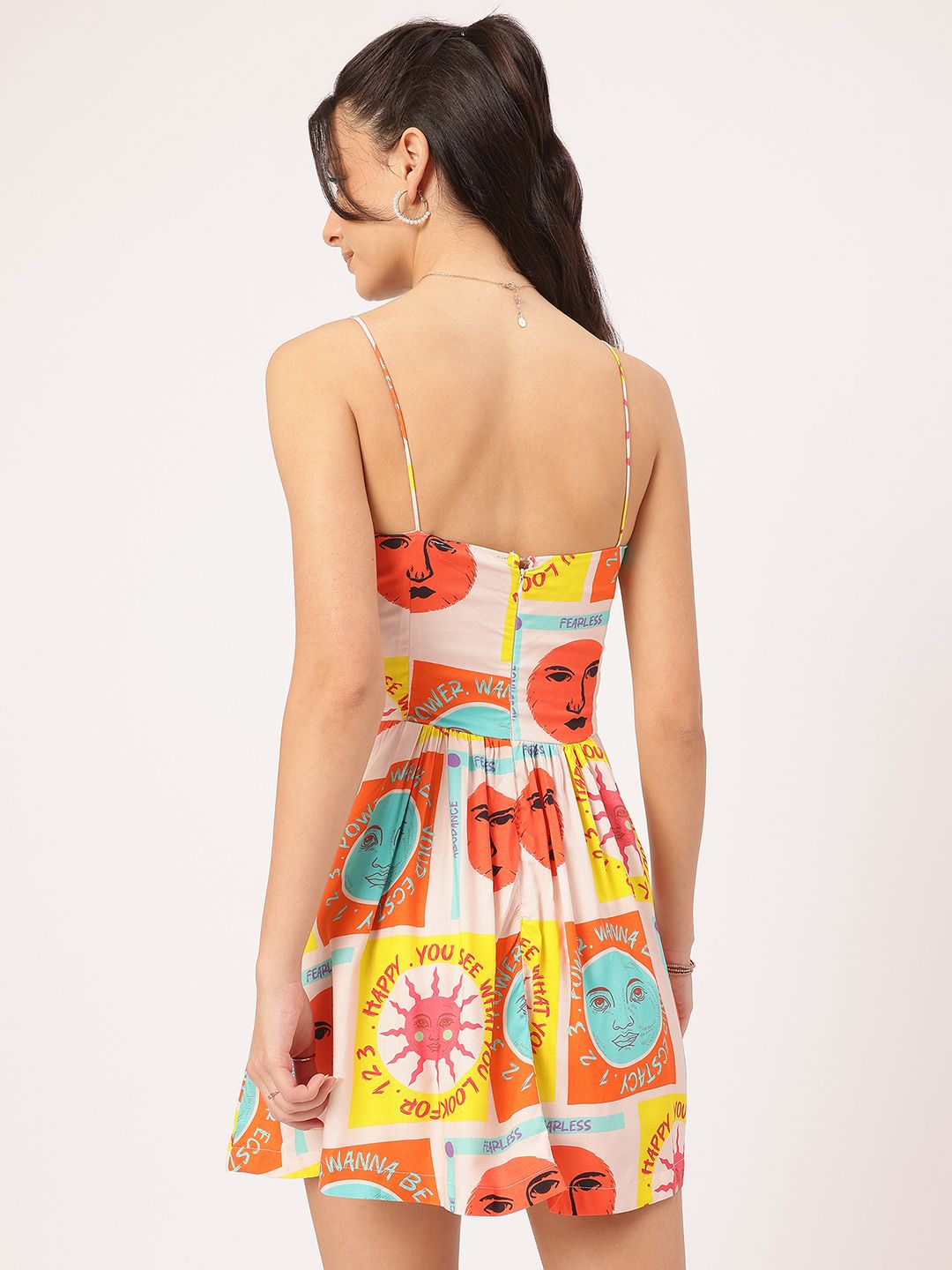 DressBerry Blooming Ahead Floral Print Strappy Mini A-line Dress