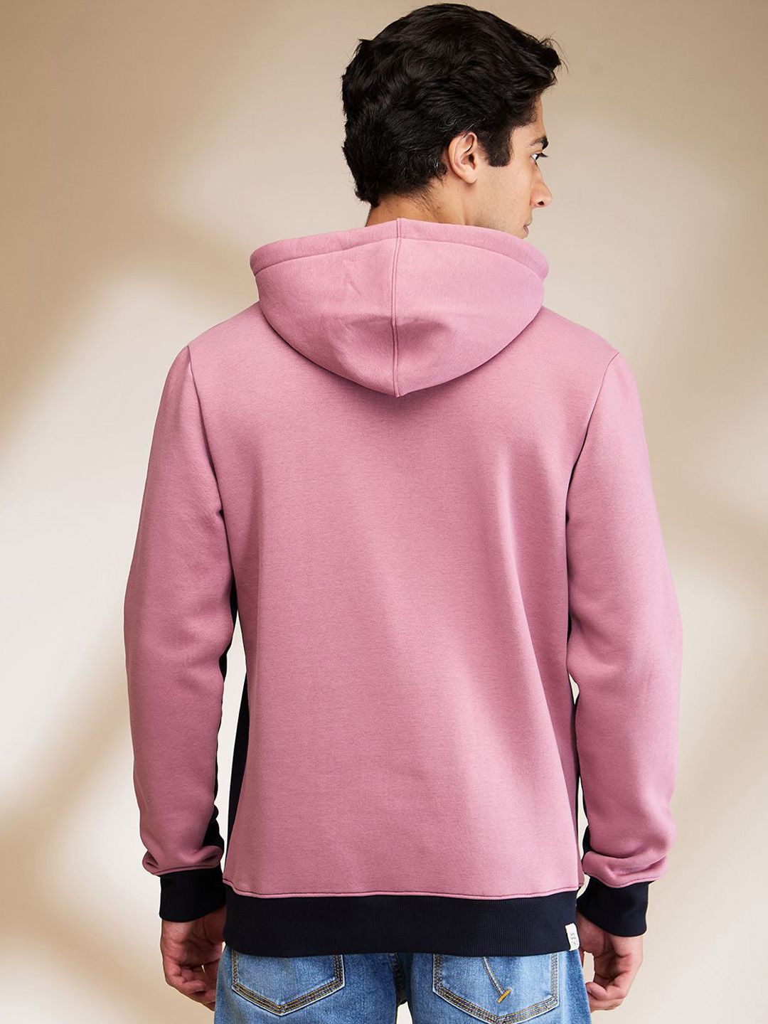 Being Human Men Typography Printed Applique Detail Hooded Sweatshirts