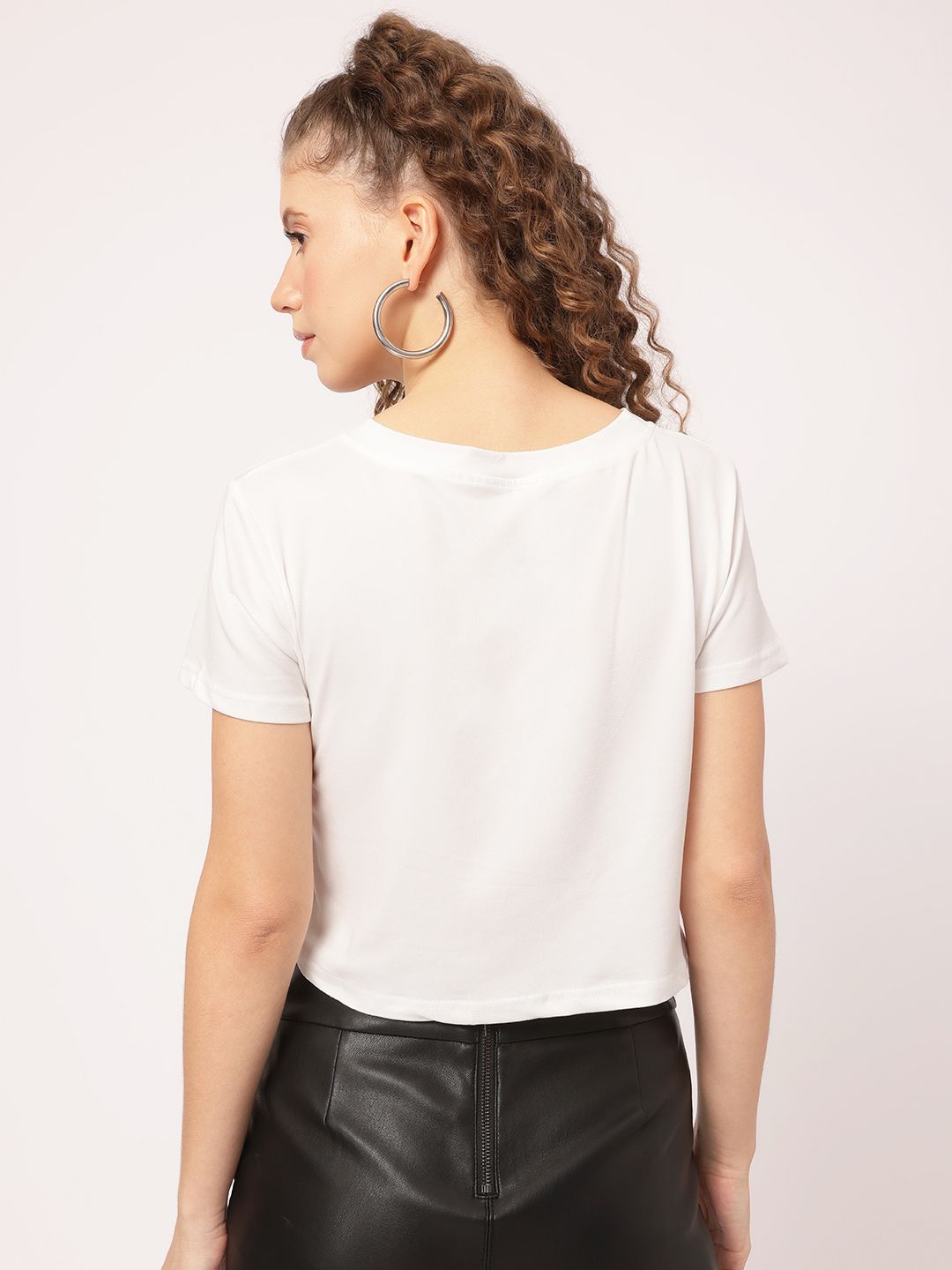 DressBerry Graphic Printed Crop Tee