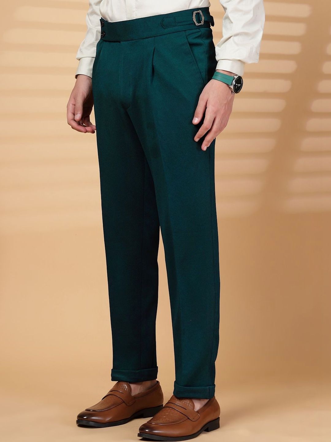 Moda Rapido Men Easy Wash Pleated Trousers