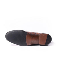 MONKSTORY Burnish Tan Horsebit Smart Croc-Effect Slip-Ons