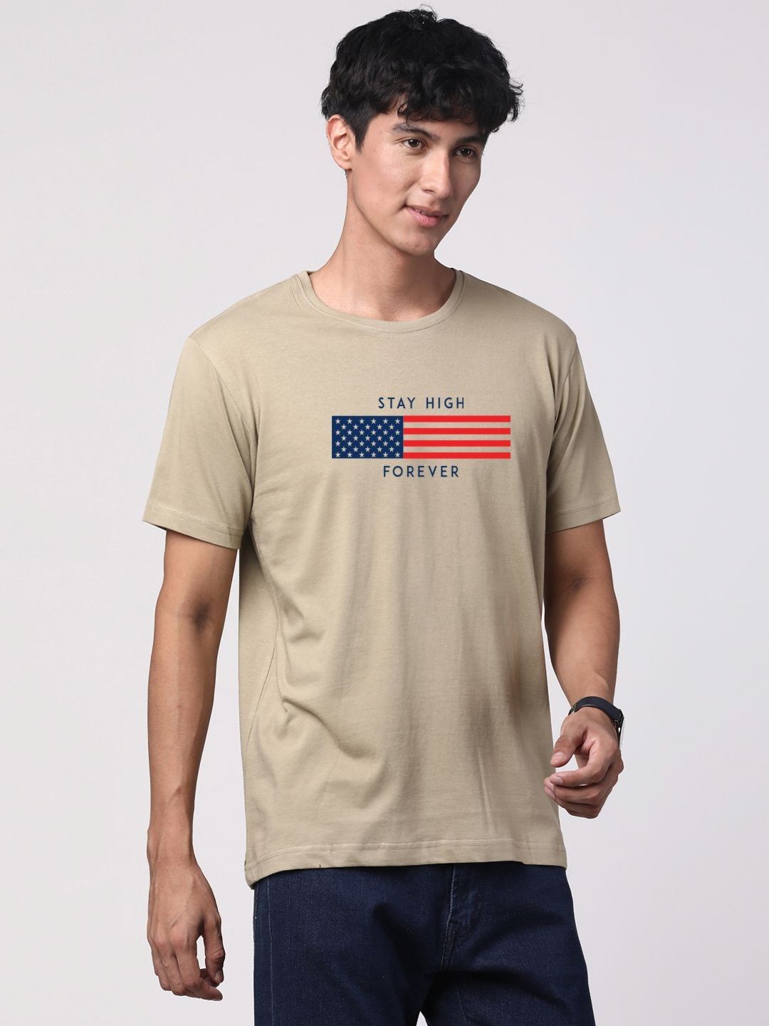 ADRO Men Graphic Printed Cotton T-shirt