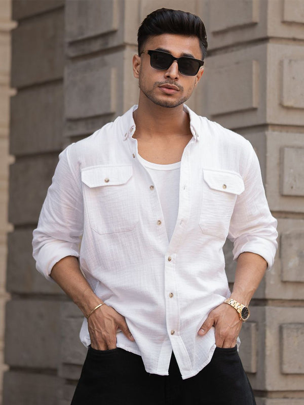 Powerlook Men Opaque Casual Shirt