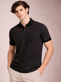 ADRO Men Printed Polo Collar T-shirt
