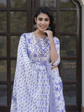 Kalini Wanita Paisley Kurta Kapas Tulen Biasa Dengan Seluar & Dengan Dupatta