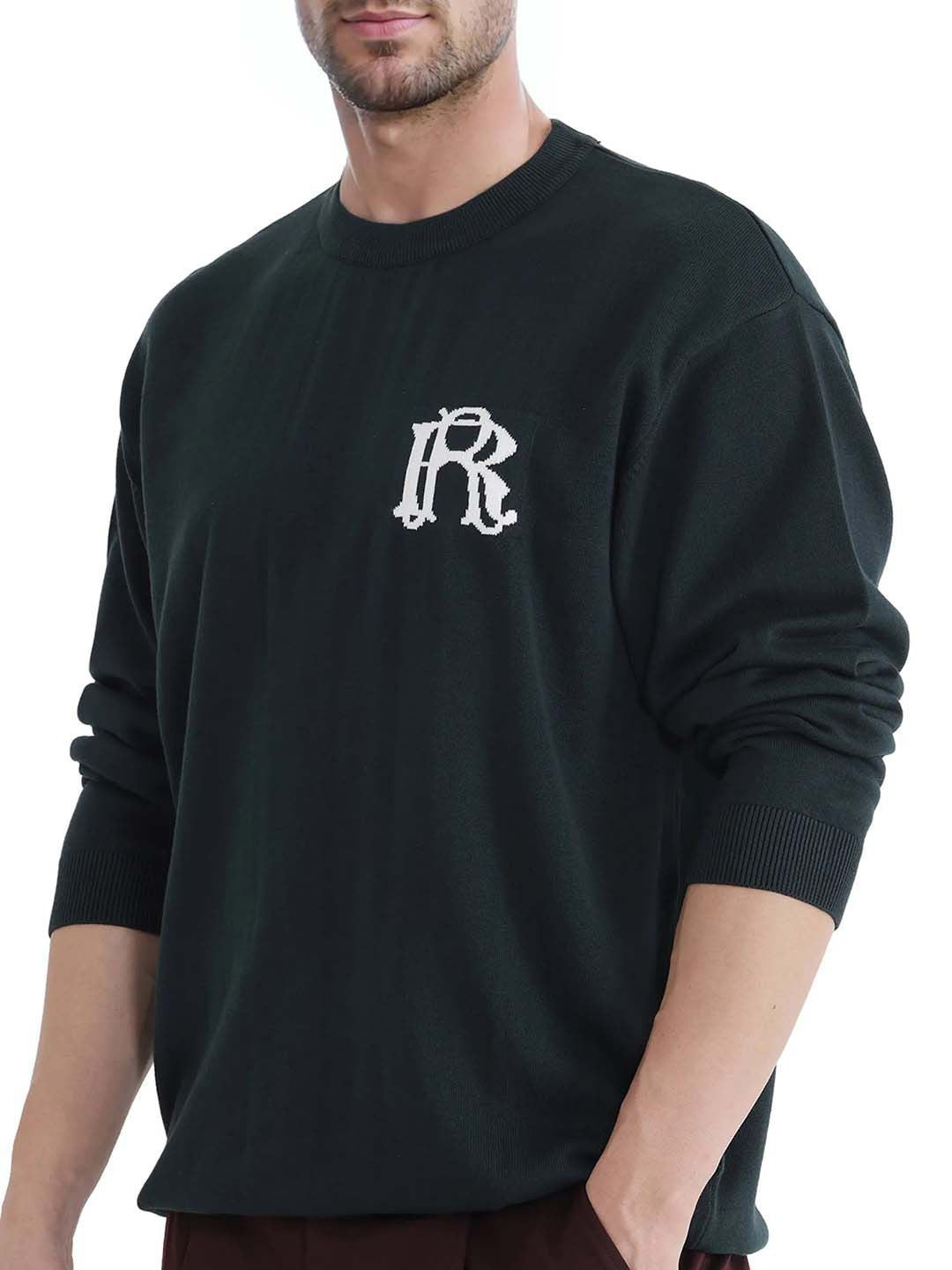 RARE RABBIT Men Round Neck Cotton Pullover
