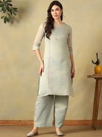 Mamicha Women Regular Thread Work Kurta with Trousers