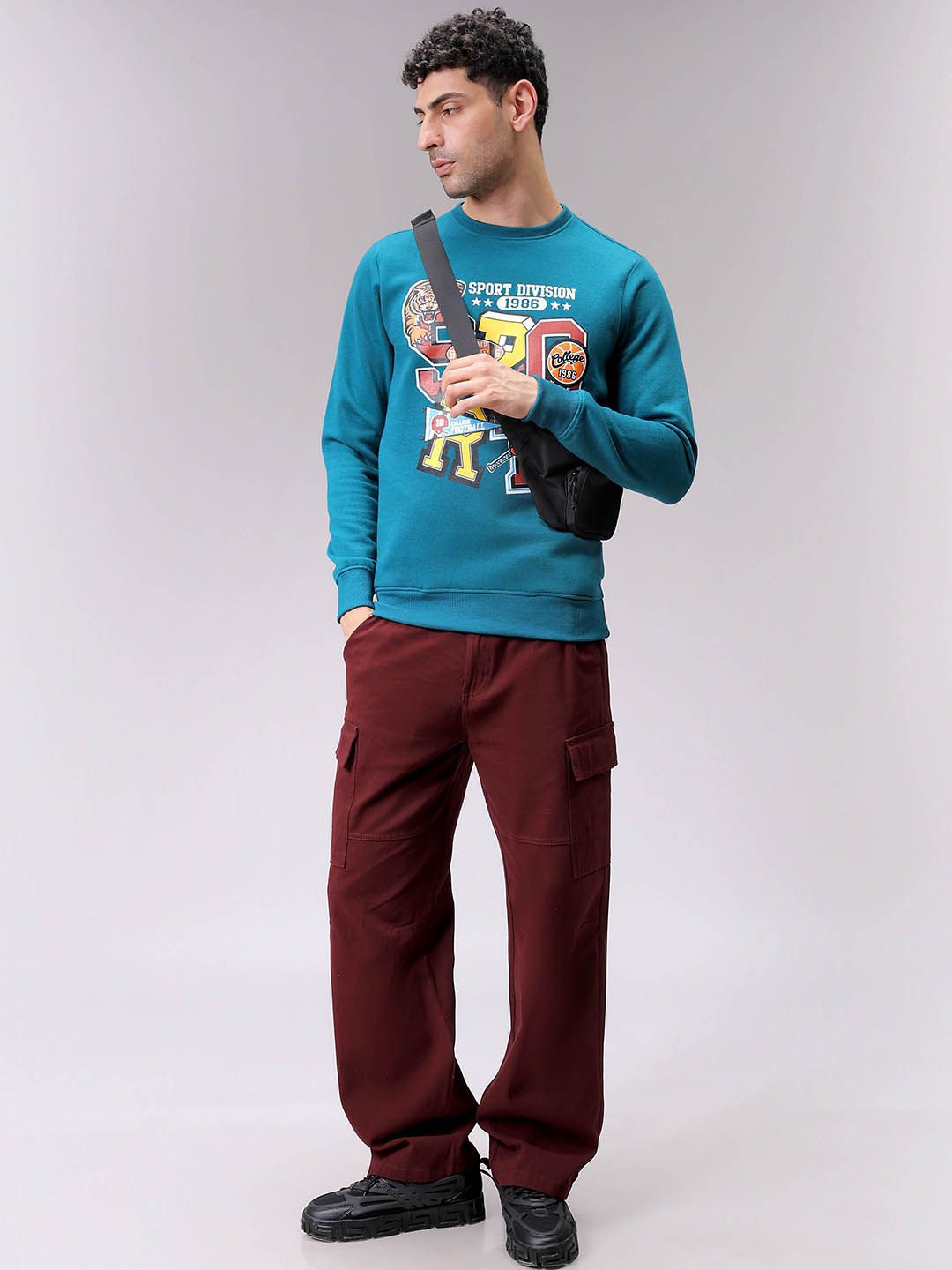 The Indian Garage Co Men Printed Pullover Sweatshirt