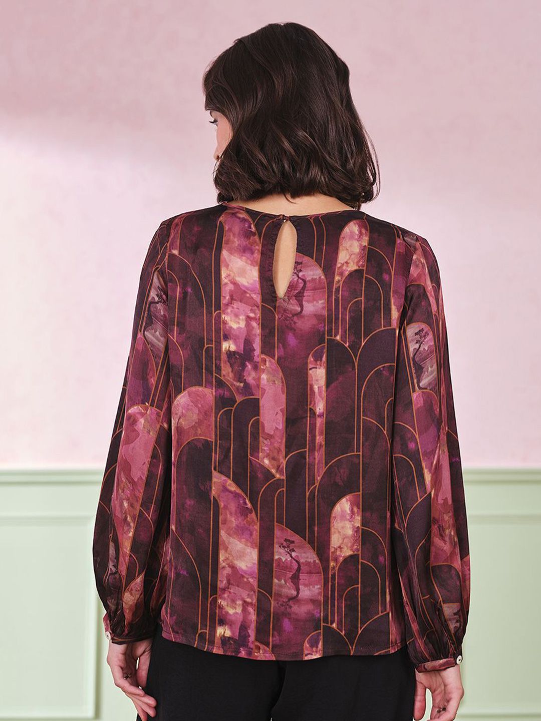 AND Women Abstract Printed Top