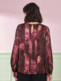 AND Women Abstract Printed Top
