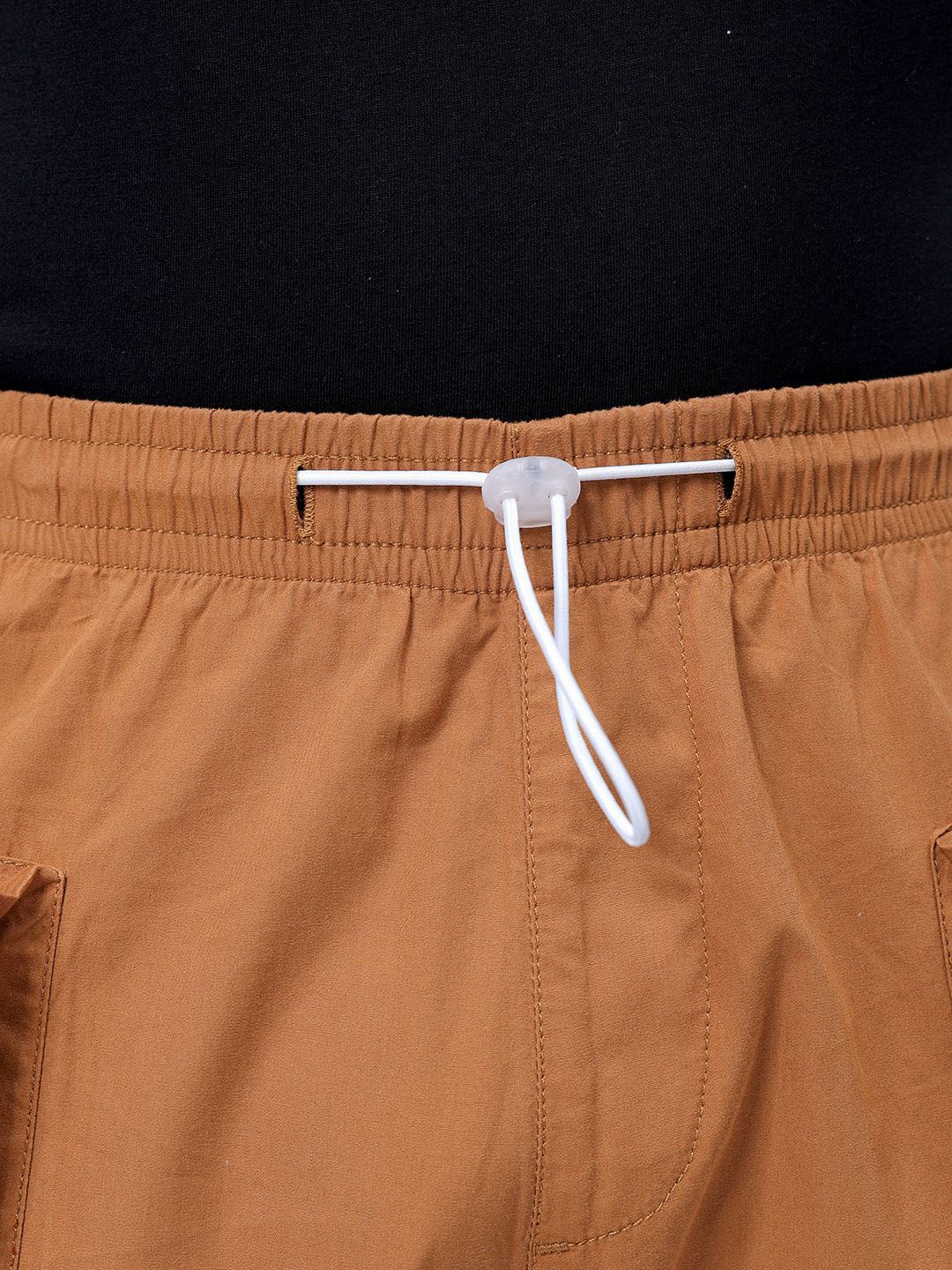 The Indian Garage Co Men Relaxed Fit Pure Cotton Utility Cargo Jogger