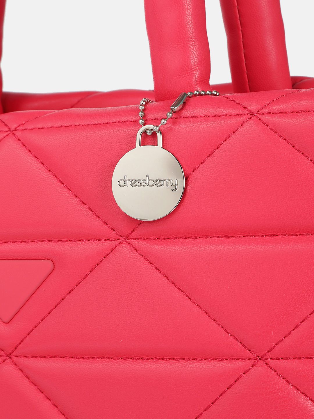 DressBerry Structured Quilted Handheld Bag with Pouch