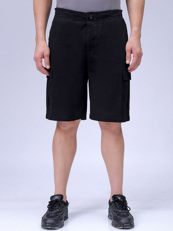 The Indian Garage Co Men Relaxed Fit Cotton Cargo Shorts