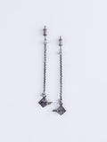 Anouk Silver Plated Cubic Zirconia Studded Contemporary Drop Subang