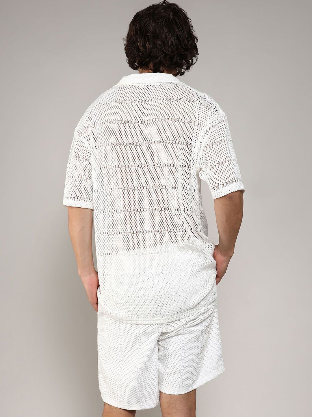 Campus Sutra Oversized Cotton Shirt & Shorts Co-Ords