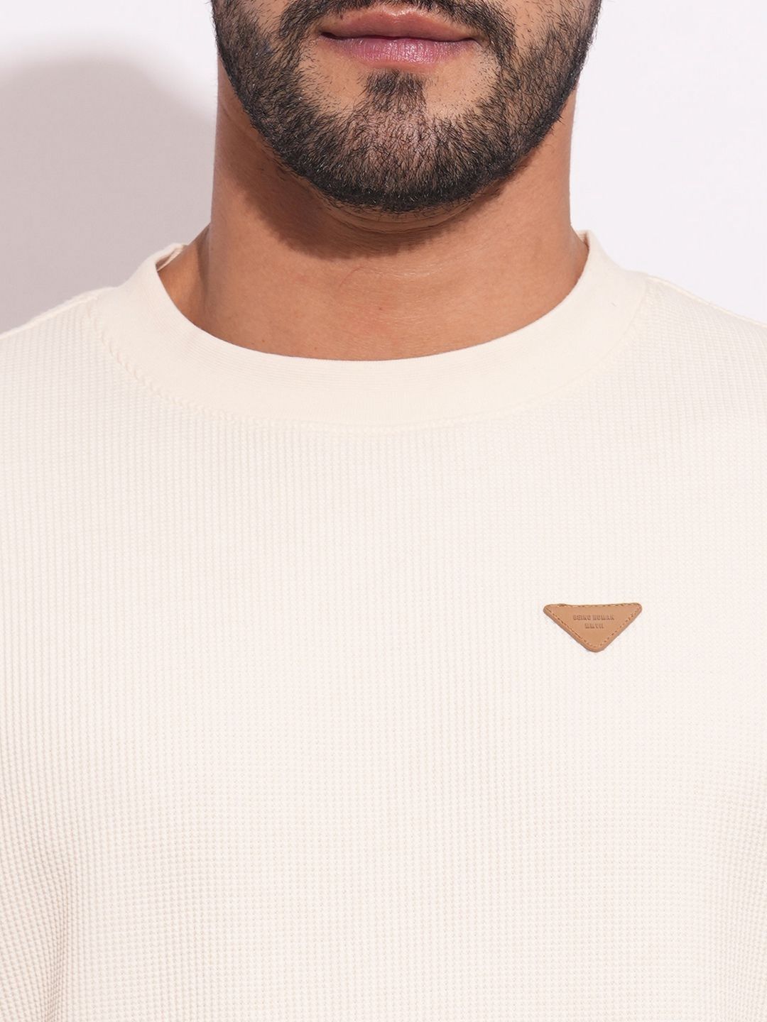 Being Human Men Solid Round Neck Cotton T-shirt