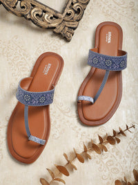 Anouk Women Printed One Toe Flats