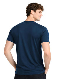 ADRO Typography Printed Round Neck Short Sleeves Cotton T-shirt