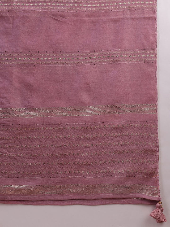 KALINI Yoke Design Zari Work Straight Kurta With Trouser And Dupatta