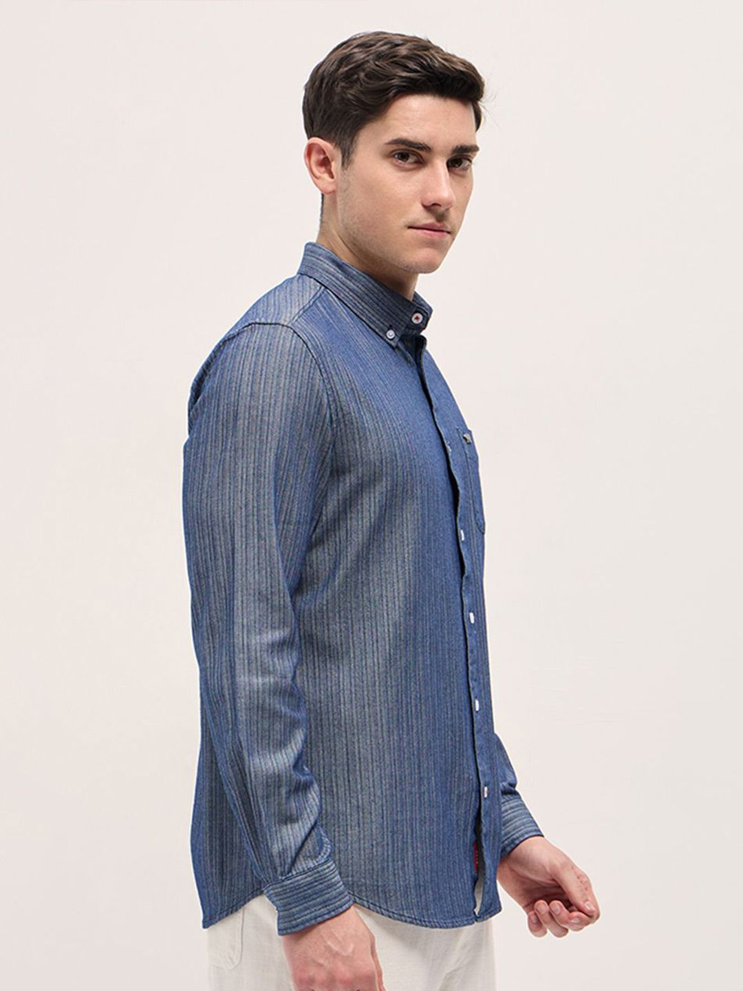THE BEAR HOUSE Men Slim Fit Multi Stripes Opaque Striped Casual Shirt