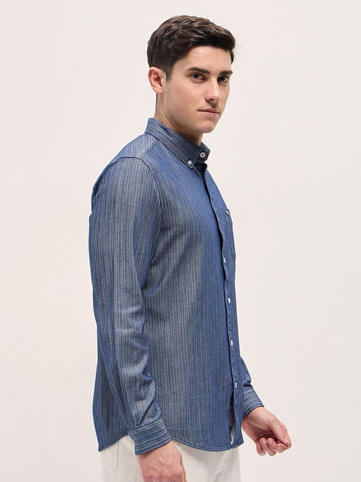 THE BEAR HOUSE Men Slim Fit Multi Stripes Opaque Striped Casual Shirt