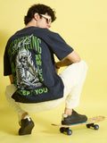 Bene Kleed Men Graphic Printed Round Neck Cotton Oversized T-shirt