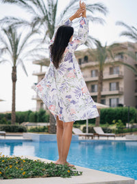 SANSKRUTIHOMES V-Neck Printed A-Line Dresses