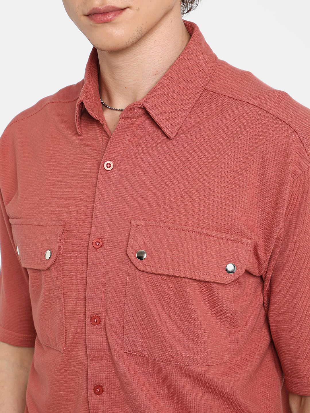 Campus Sutra Men Comfort Spread Collar Solid Cotton Casual Shirt