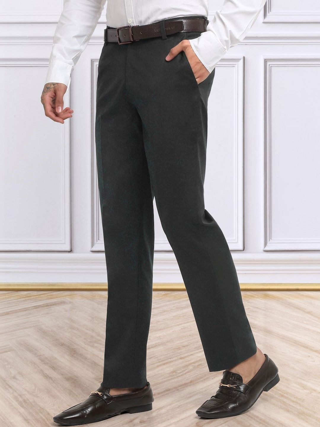 Klotthe Men Slim Fit Formal Trouser