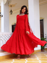KALINI Women Layered Kurta with Trousers & With Dupatta