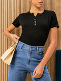 DressBerry Easy Breezy Henley Neck T-shirt