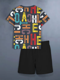 HELLCAT Boys Pack Of 3 Printed Round Neck T-shirt With Shorts