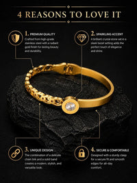 VOGUE PANASH Women Brass Gold-Plated Bangle-Style Bracelet