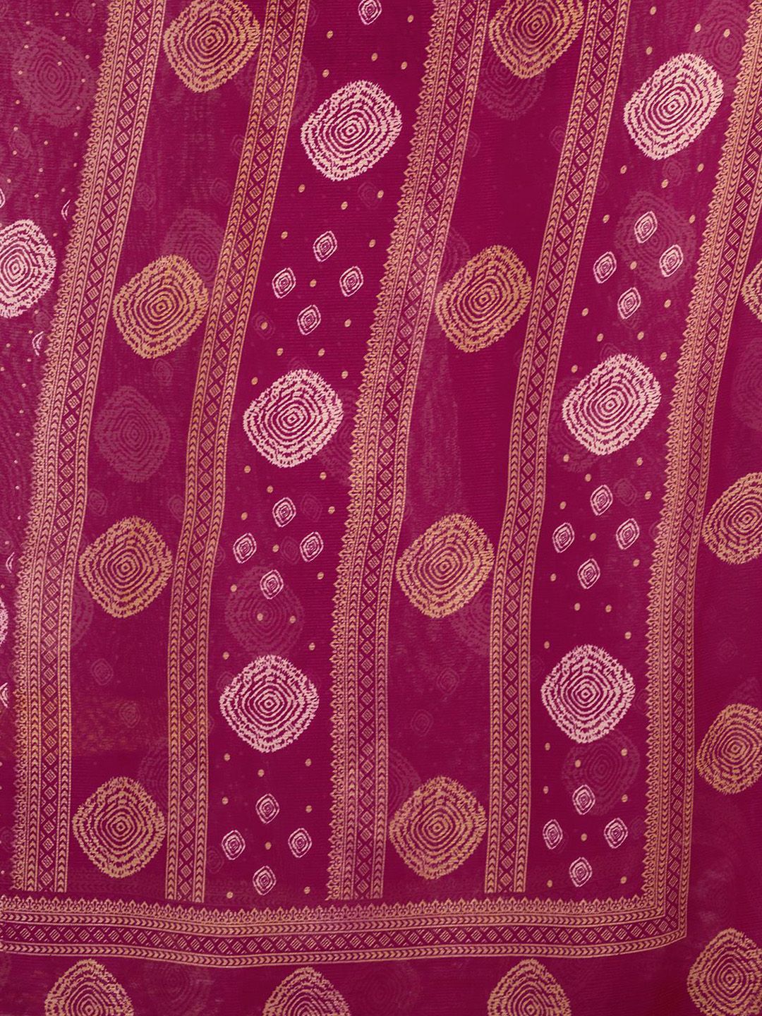 KALINI Abstract Printed Pure Chiffon Saree