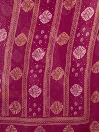 KALINI Abstract Printed Pure Chiffon Saree