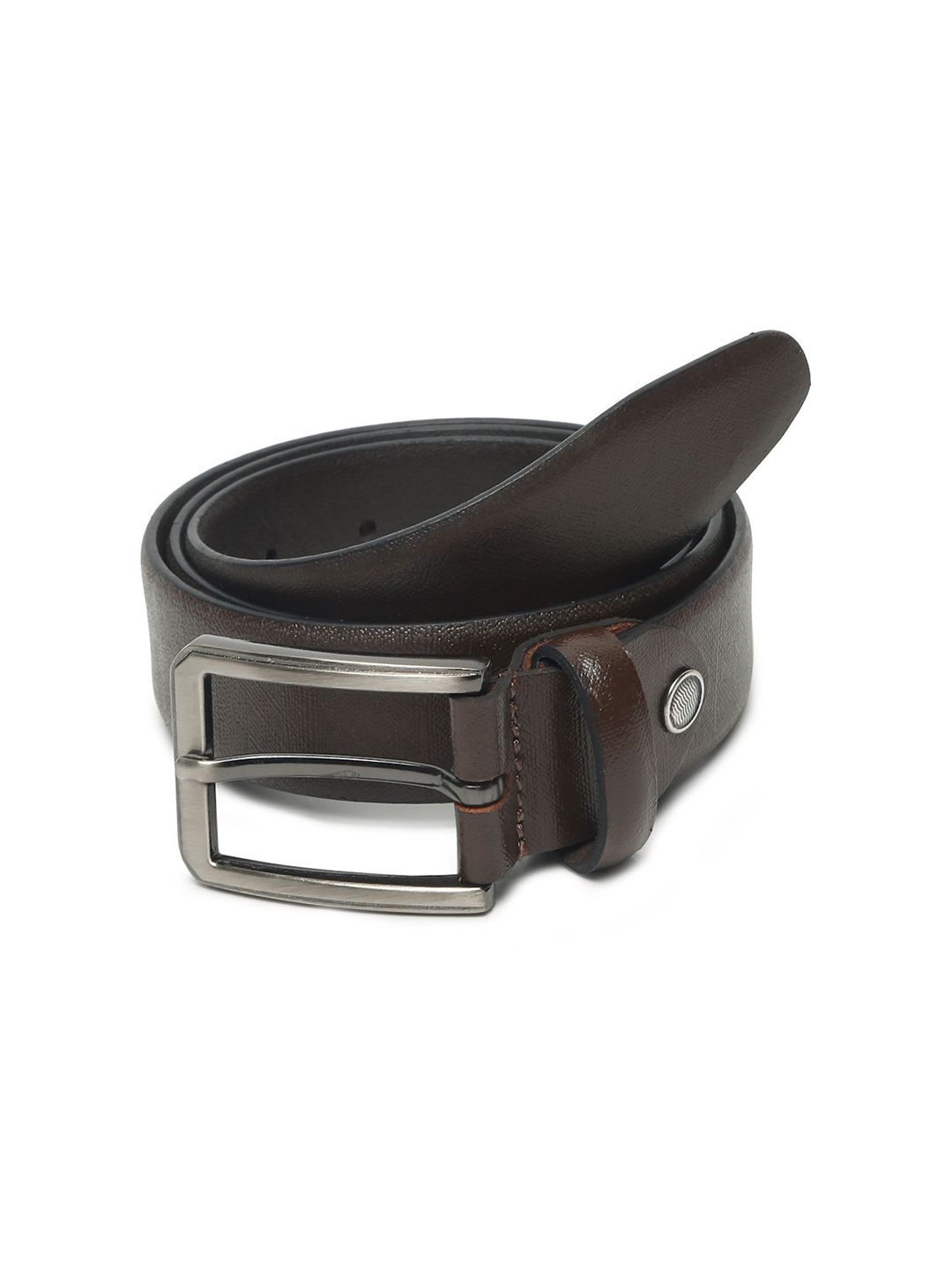 Teakwood Leathers Men Textured Leather Formal Belt